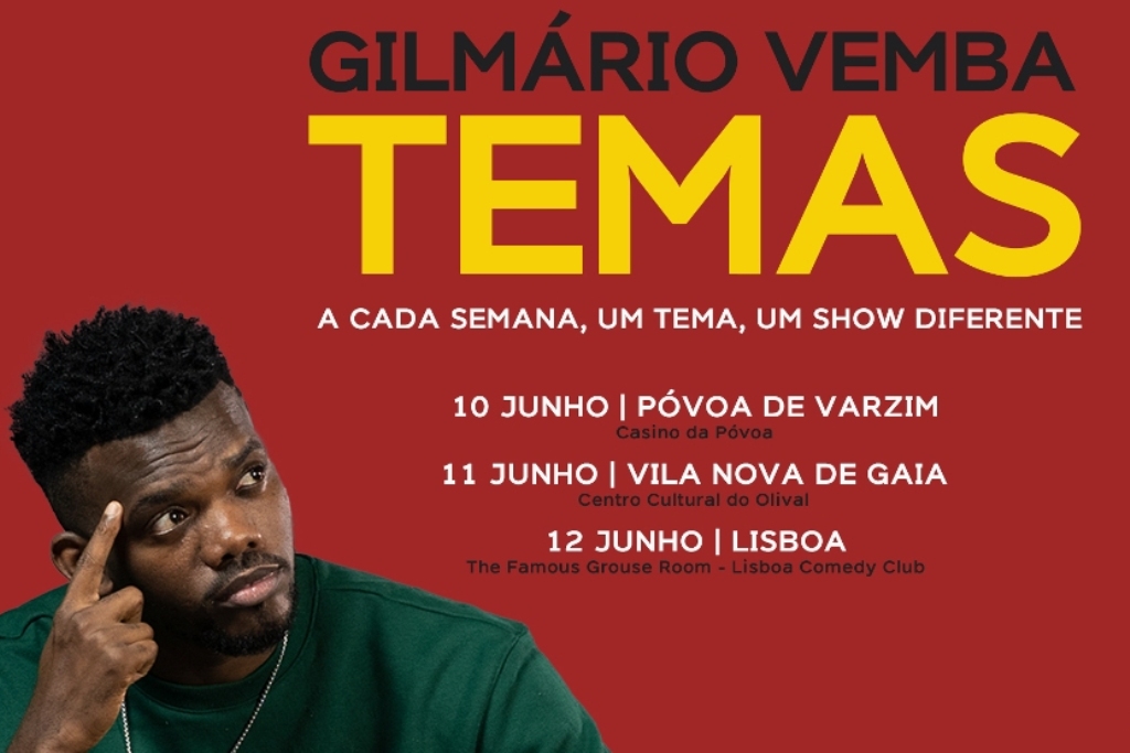 Gilmário Vemba com TEMAS na Póvoa de Varzim e em Gaia