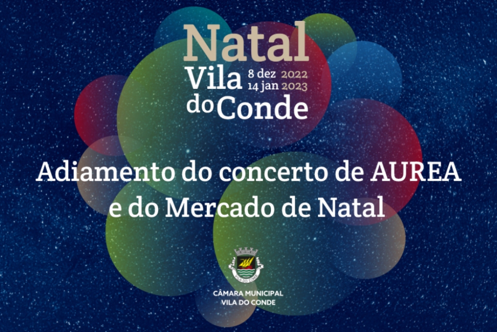 Adiado concerto de Aurea e abertura do Mercado de Natal