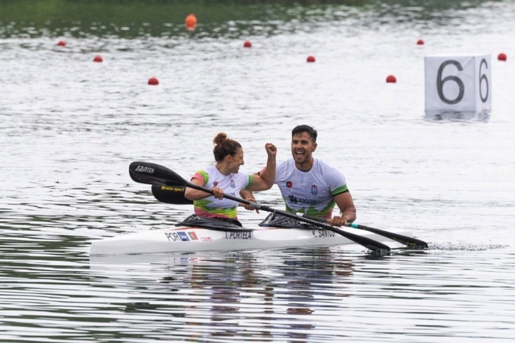 Teresa Portela e Kevin Santos de ouro em K2 500 nos Jogos Europeus