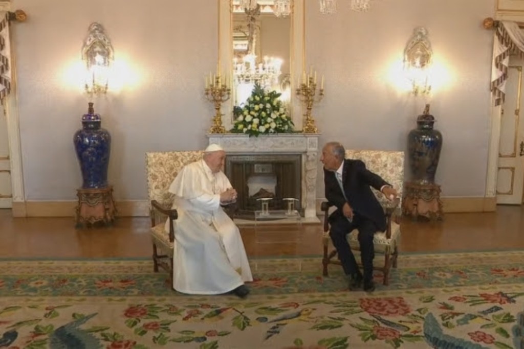 Papa Francisco e o Tapete de Beiriz no Palácio de Belém