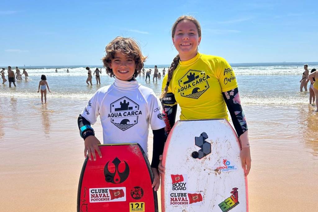 Bodyboard de Vicente Campos e Francisca Ribeiro de Ouro em Carcavelos