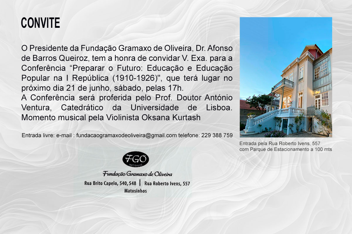 Conferência na Fundação Gramaxo de Oliveira