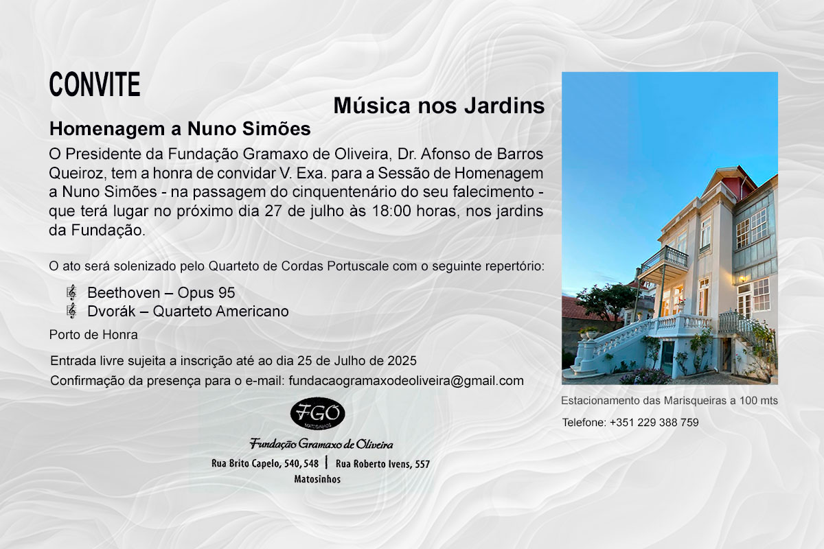 Música nos Jardins e Homenagem a Nuno Simões