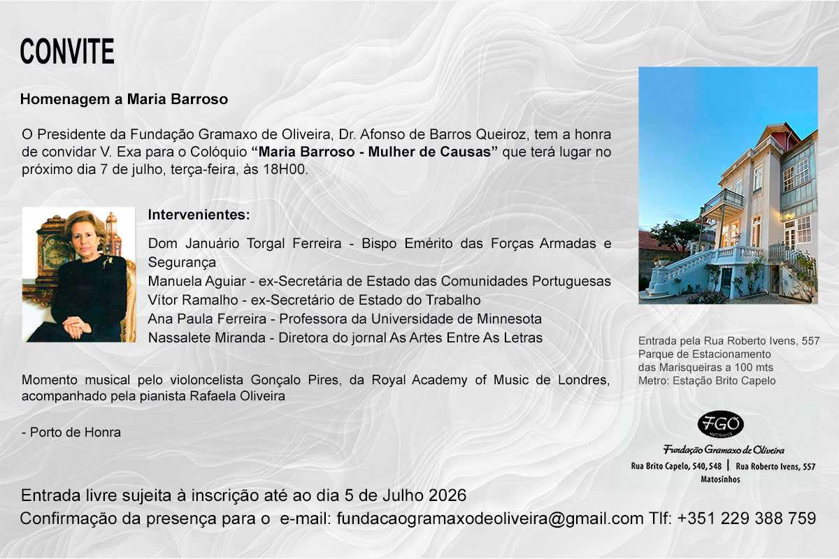 Fundação Gramaxo Homenageia Maria Barroso