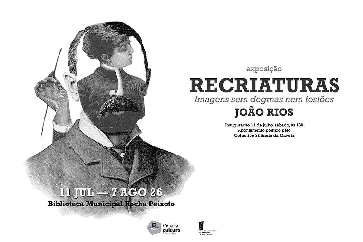 João Rios expõe “RECRIATURAS” na Biblioteca Municipal